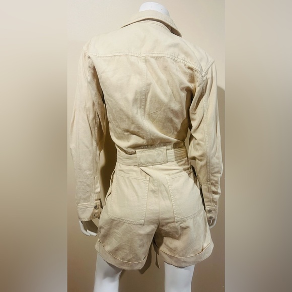 Sandro Paris Pleated cotton and linen-blend twill playsuit - Picture 6 of 12